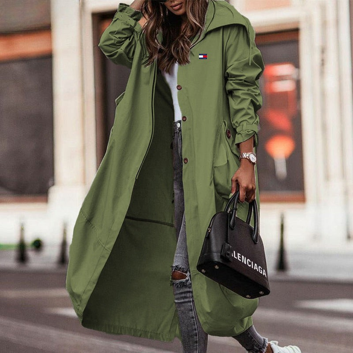 Lungo Cappotto da Donna con Cappuccio