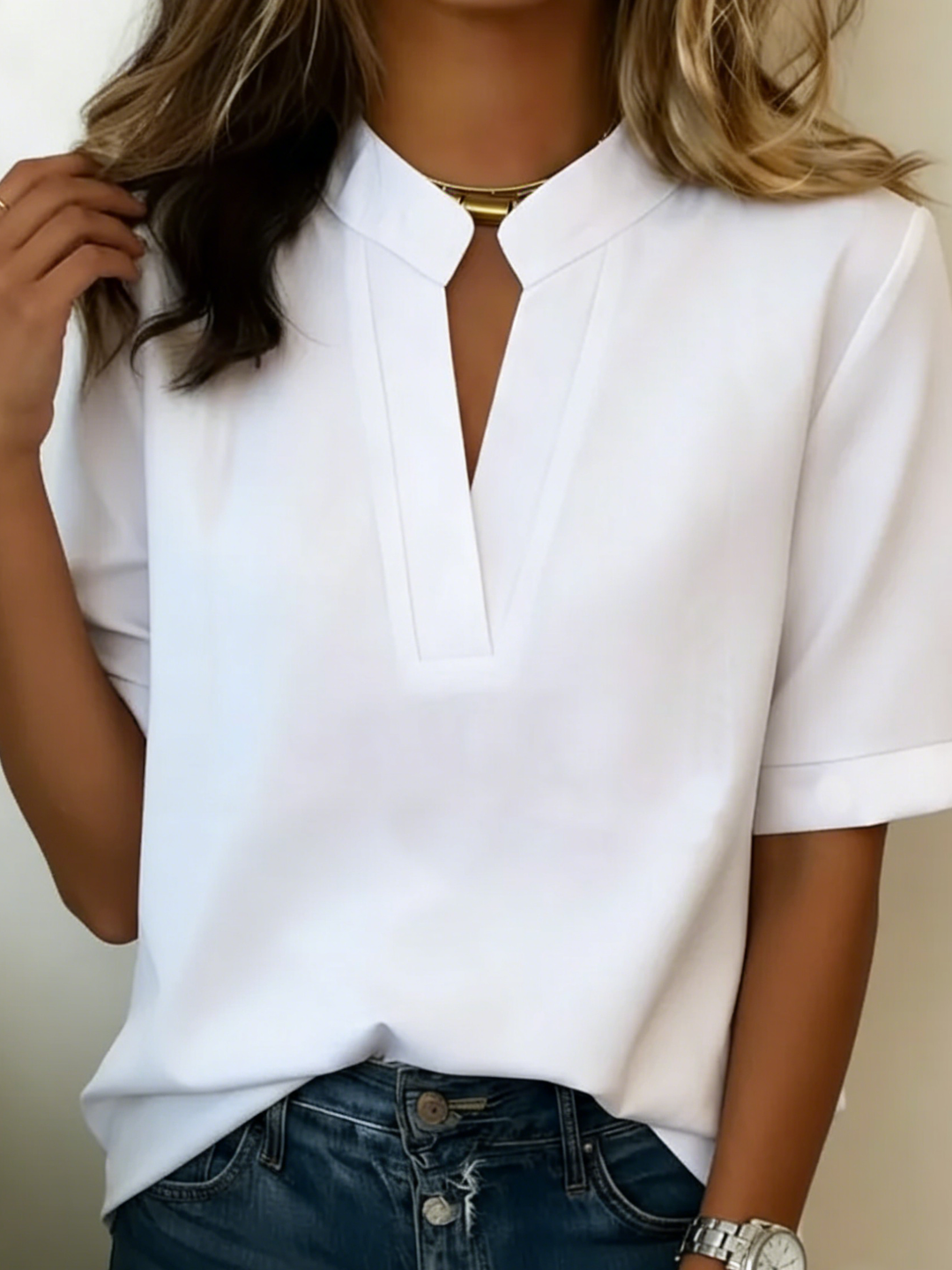 Loraine – Elegante Bluse mit raffiniertem Kragen