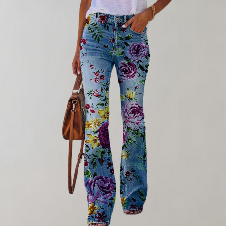Jeans mit hoher Taille und Schlag