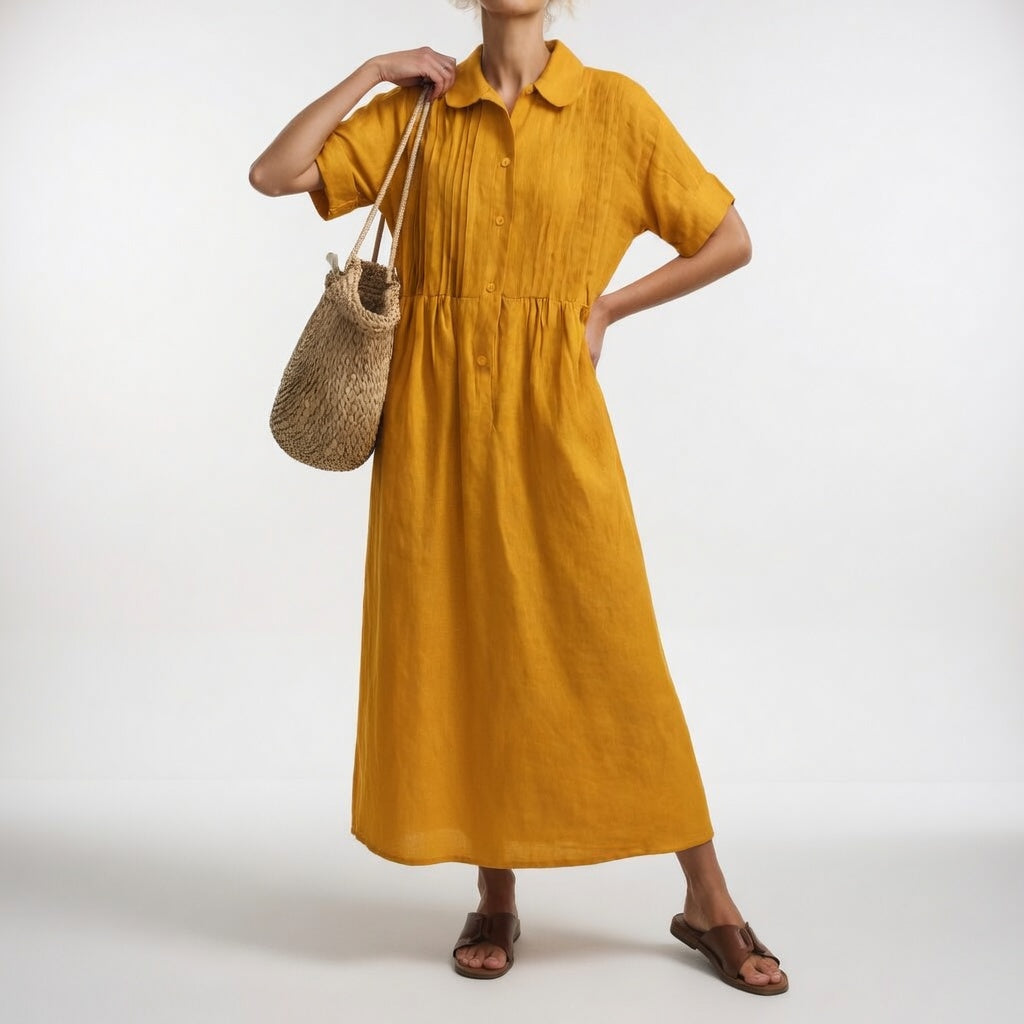 Elenora │ Luftiges Sommer-Hemdblusenkleid mit zeitloser Eleganz