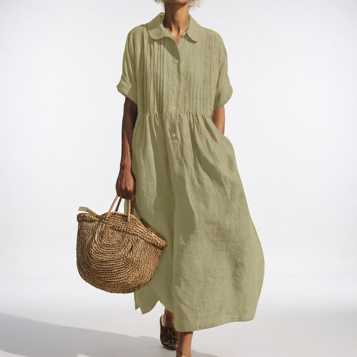 Elenora │ Luftiges Sommer-Hemdblusenkleid mit zeitloser Eleganz
