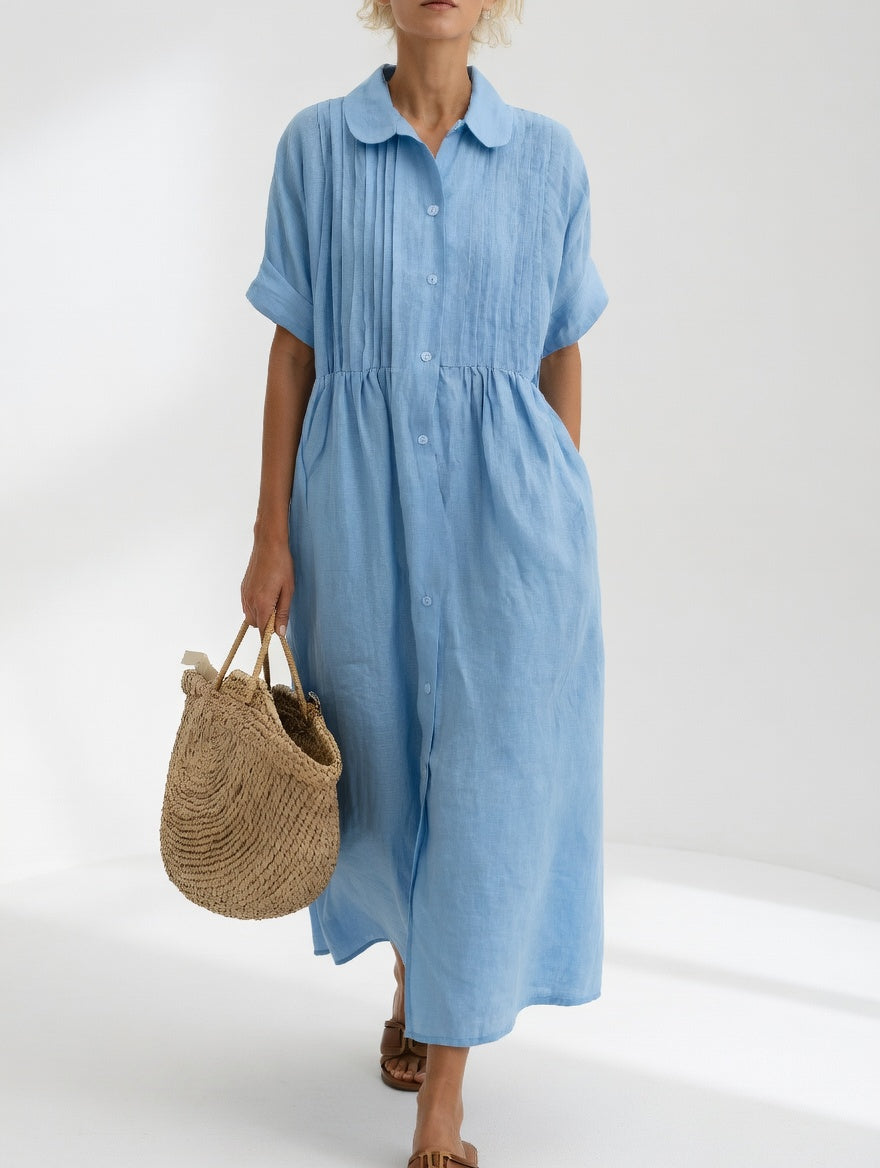 Elenora │ Luftiges Sommer-Hemdblusenkleid mit zeitloser Eleganz