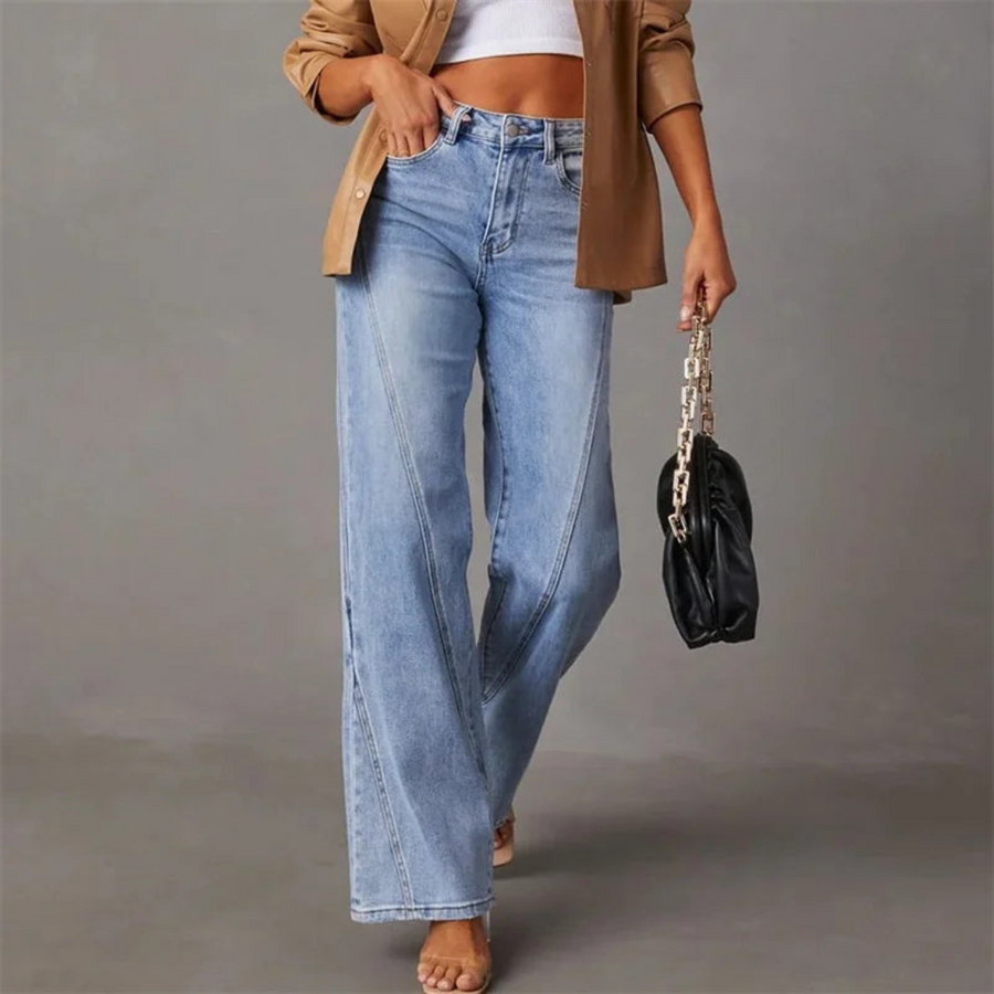 WEITE JEANS MIT HOHER TAILLE