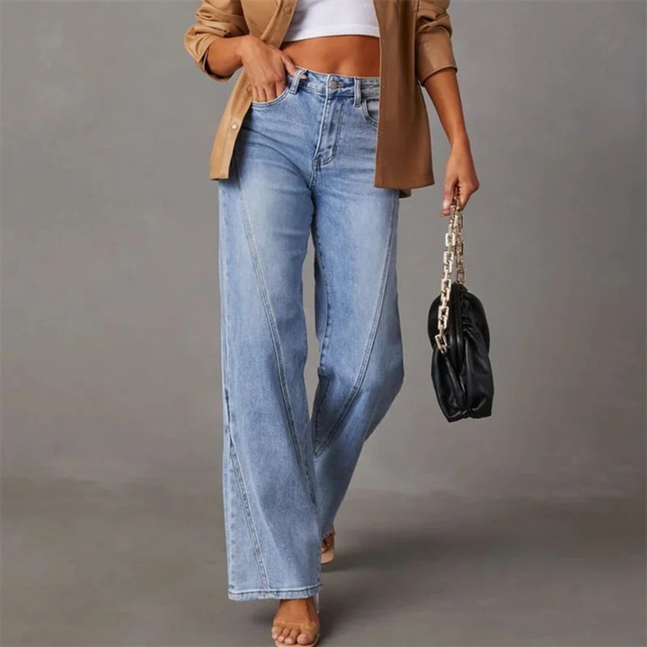 WEITE JEANS MIT HOHER TAILLE