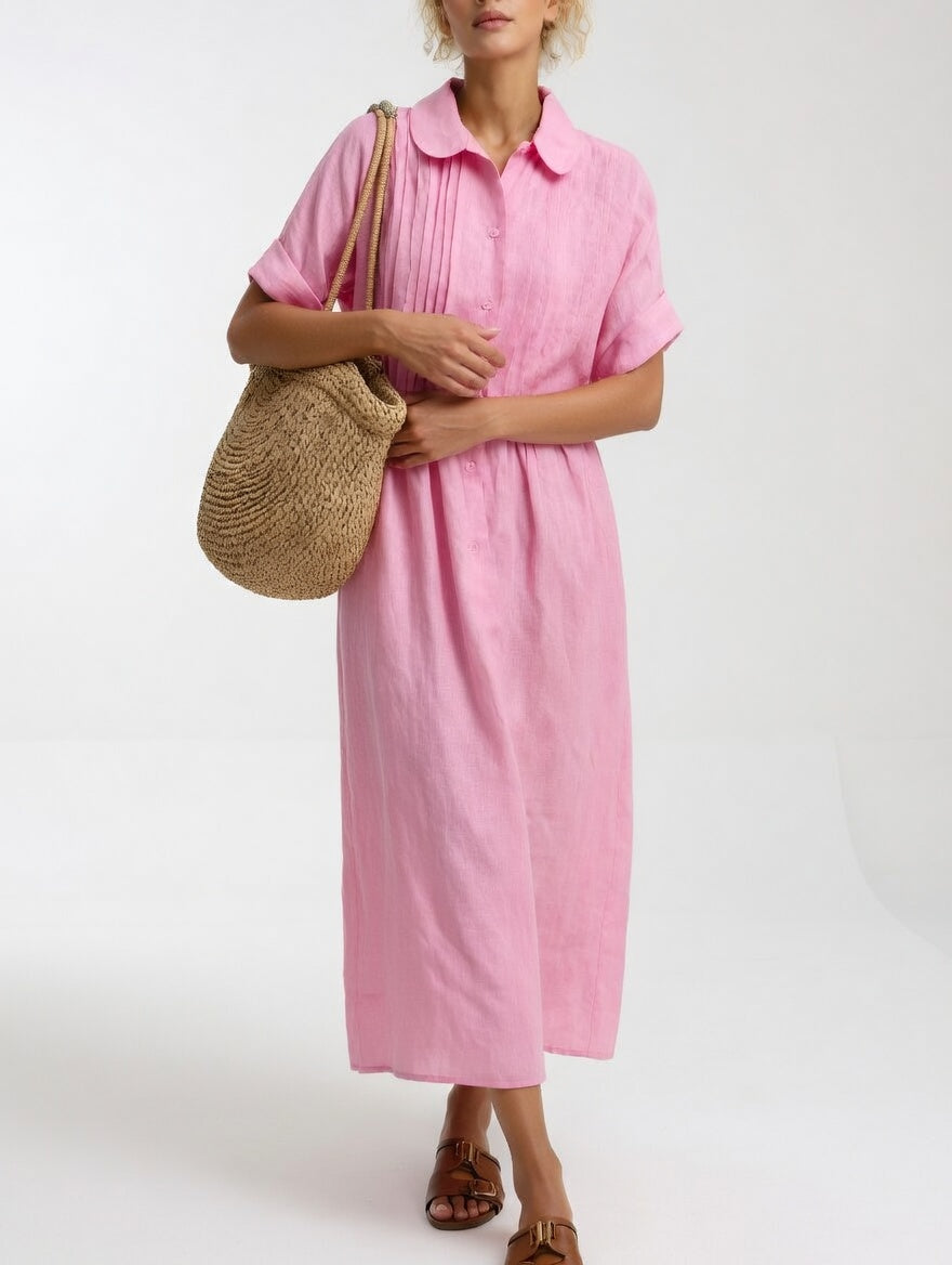 Elenora │ Luftiges Sommer-Hemdblusenkleid mit zeitloser Eleganz