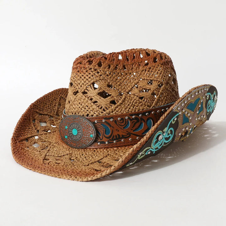 WildMesa | Geflochtener Cowboyhut im Western-Style