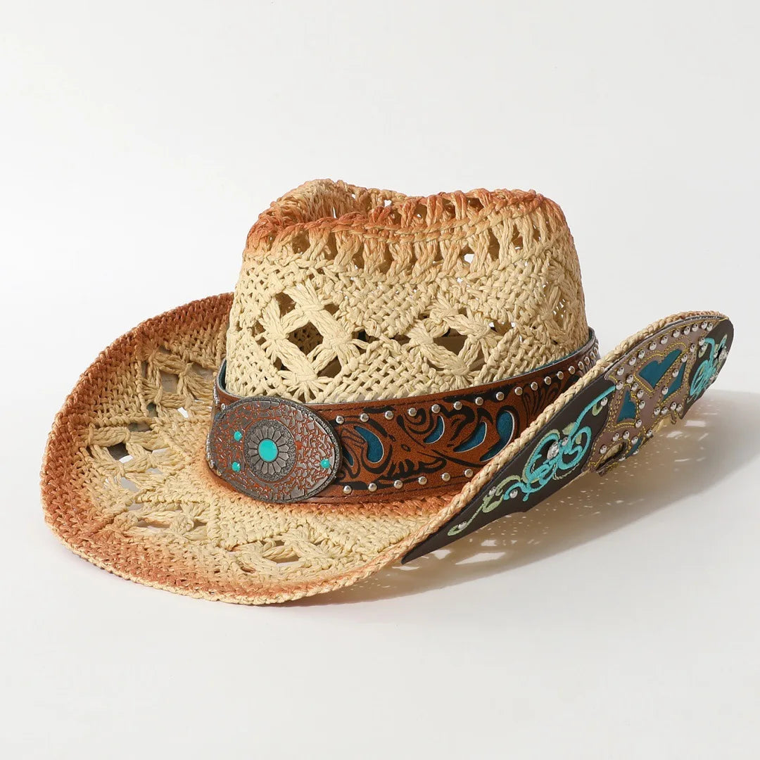 WildMesa | Geflochtener Cowboyhut im Western-Style