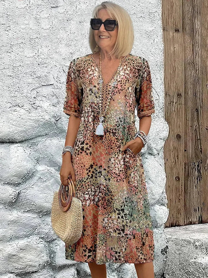 Sommera | Leichtes Midikleid mit V-Ausschnitt