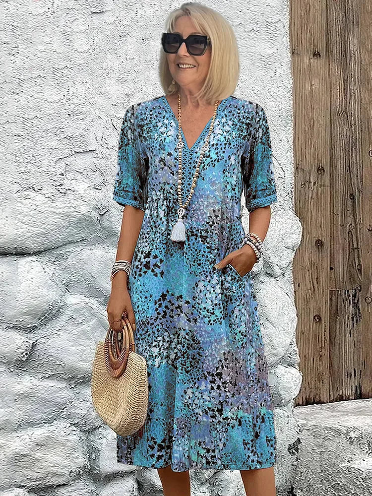 Sommera | Leichtes Midikleid mit V-Ausschnitt