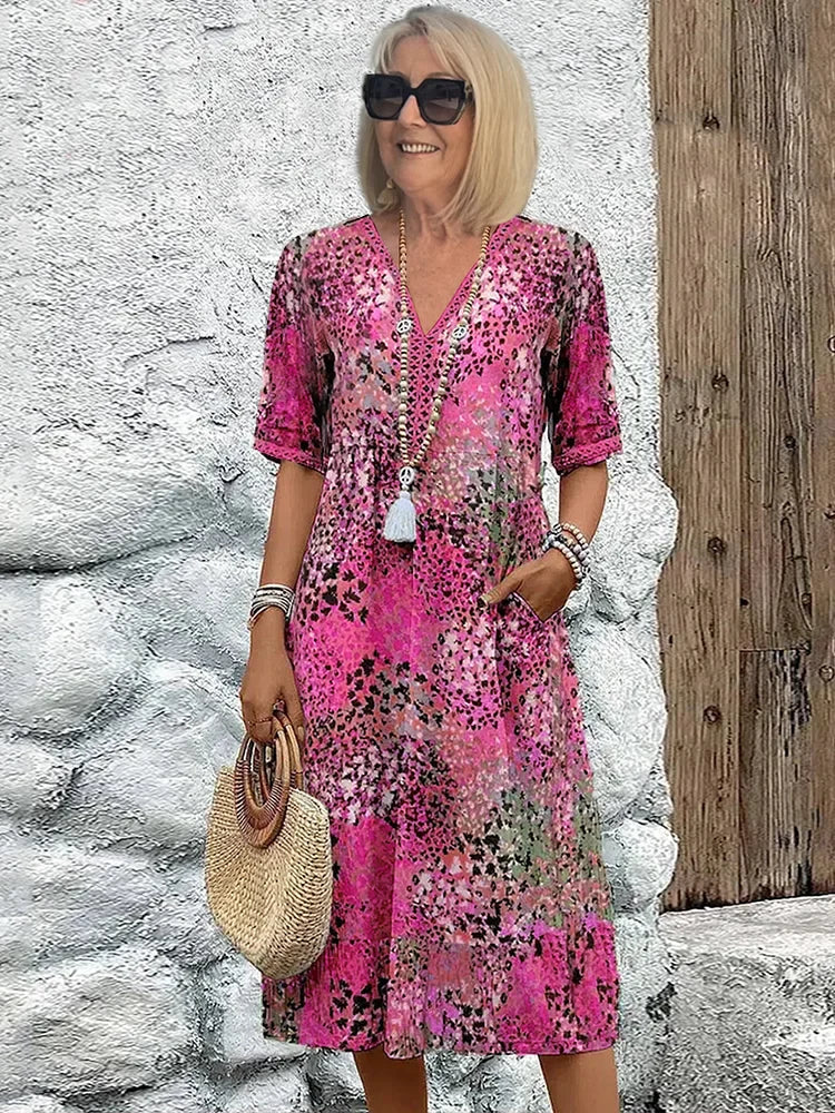 Sommera | Leichtes Midikleid mit V-Ausschnitt