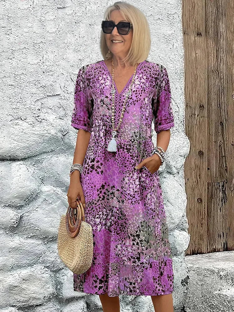 Sommera | Leichtes Midikleid mit V-Ausschnitt