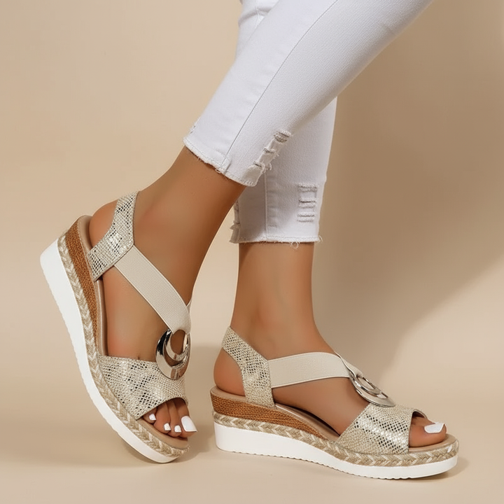 Elegante Plateau-Sandalen